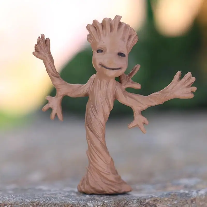 

37*30mm Tree Man Baby Action Figure Grootted Doll Grunt Model Toy Statue Ornaments Groot Toy For Kids Home Decoration