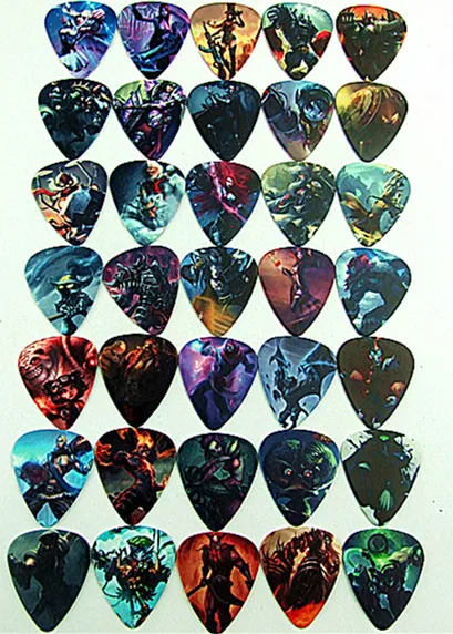 Hot 10pcs 0 71mm high quality custom guitar picks two side pick design DIY errings picks
