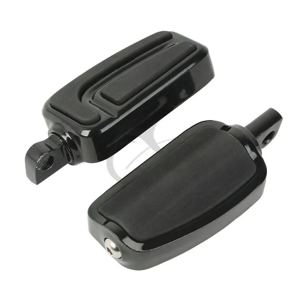 

Motorcycle Chrome/Black 10mm Male Mount-Style Foot pegs For Harley Touring Softail Dyna Sportster XL 1200 XL 883