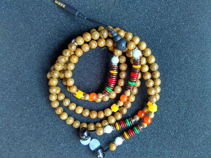 

diy earphone national wind Wood Beads