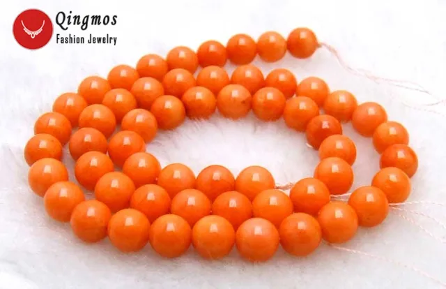 qingmos оранжевые шарики для изготовления ювелирных изделий фотография