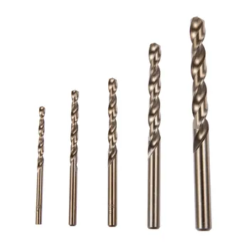 

DRELD 5Pcs/set HSS Cobalt Twist Drill Bit High Speed Steel 4/5/6/8/10mm Drill Bit Set For Metal Hole Drilling Power Tools