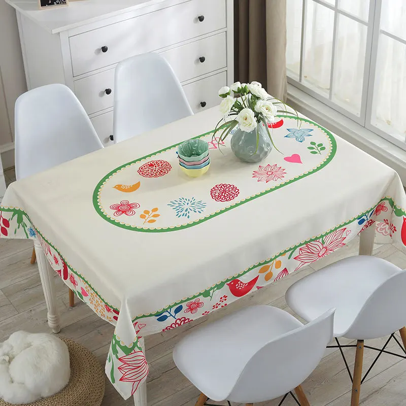 Free Shipping Multi size Europe Style Printed Cotton Linen Tablecloth
