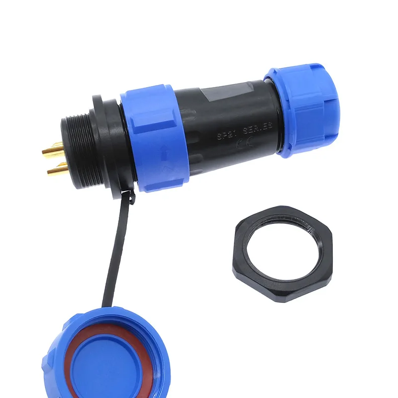 SP2110 SP2112 водонепроницаемый разъем задняя гайка SP21 2pin 3pin 4pin 5pin 7pin 9pin 12 pin IP68 разъемы