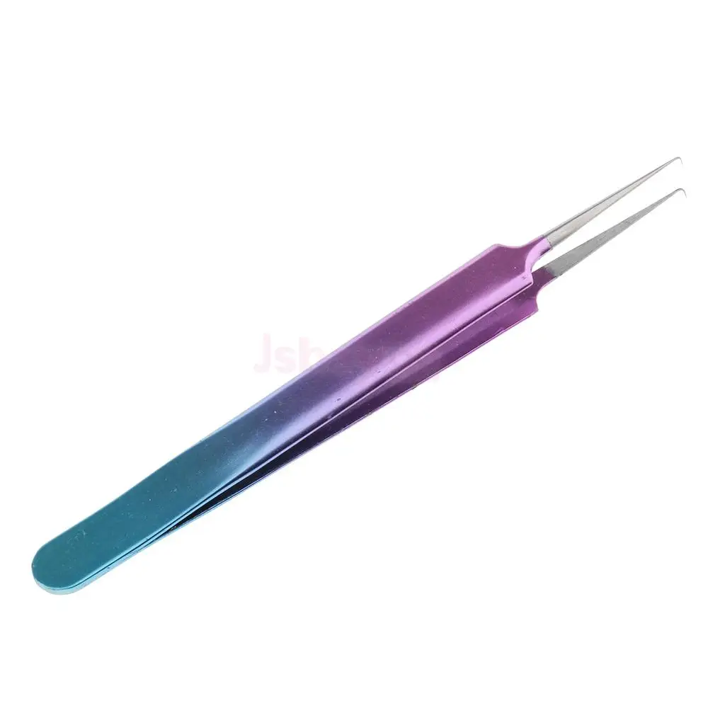 Cosmetic Curved Stainless Steel Eyelashes Extensions Tweezers False Eye Lash Tool Nail Art Nipper Clips Applicators