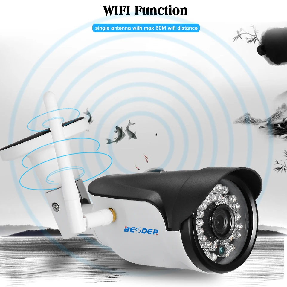 Besder Yoosee наружная ip-камера наблюдения WiFi детектор движения RTSP камера onvif CCTV WiFi Проводная с sd-картой слот IP66 металл