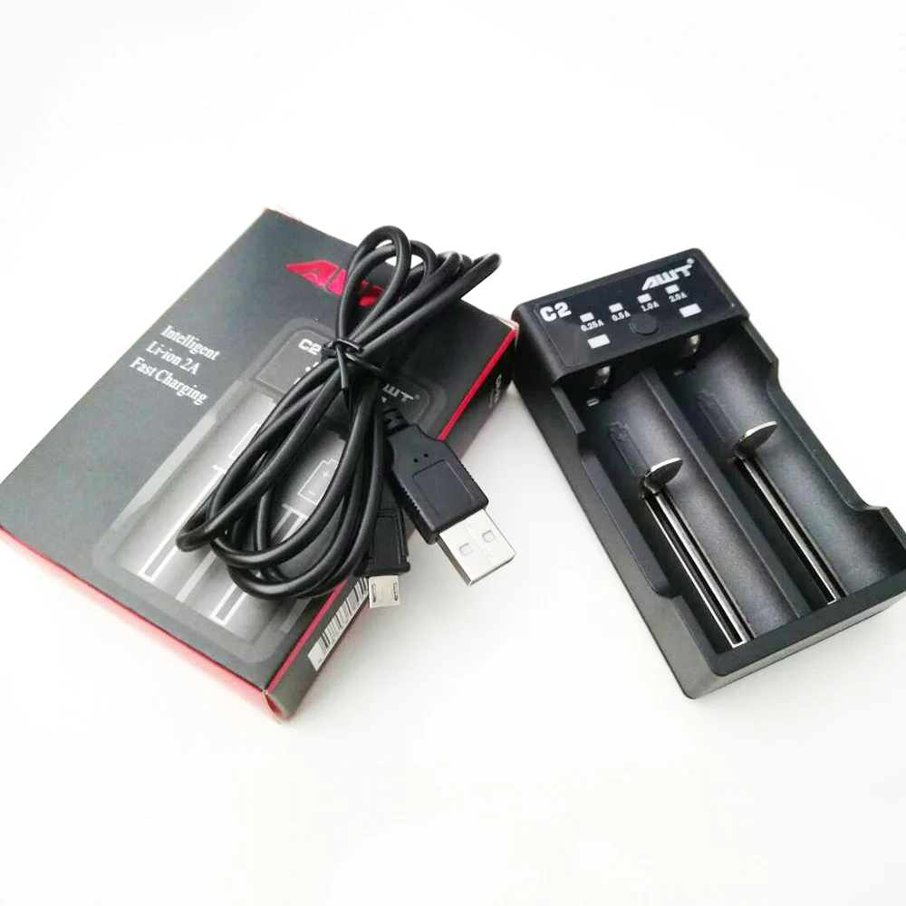 AWT зарядное устройство C2 lcd USB умное зарядное устройство для 20700 18350 21700 батарея 2 слота для Liitokala батареи W025
