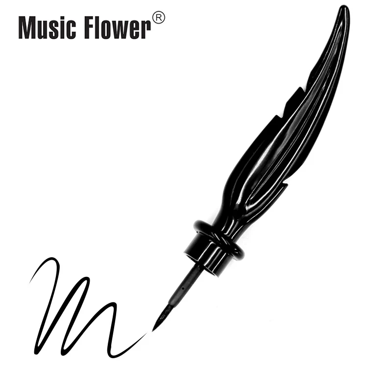 Бренд Music Flower, жидкая подводка для глаз, Водостойкая Подводка для глаз, карандаш для глаз, макияж, черный, быстросохнущий, для век, для женщин, стойкий