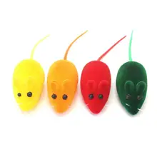 4 Pcs Cute False Mouse Squeak Noise Sound Rat Playing Toy For Pet Cat Kitten