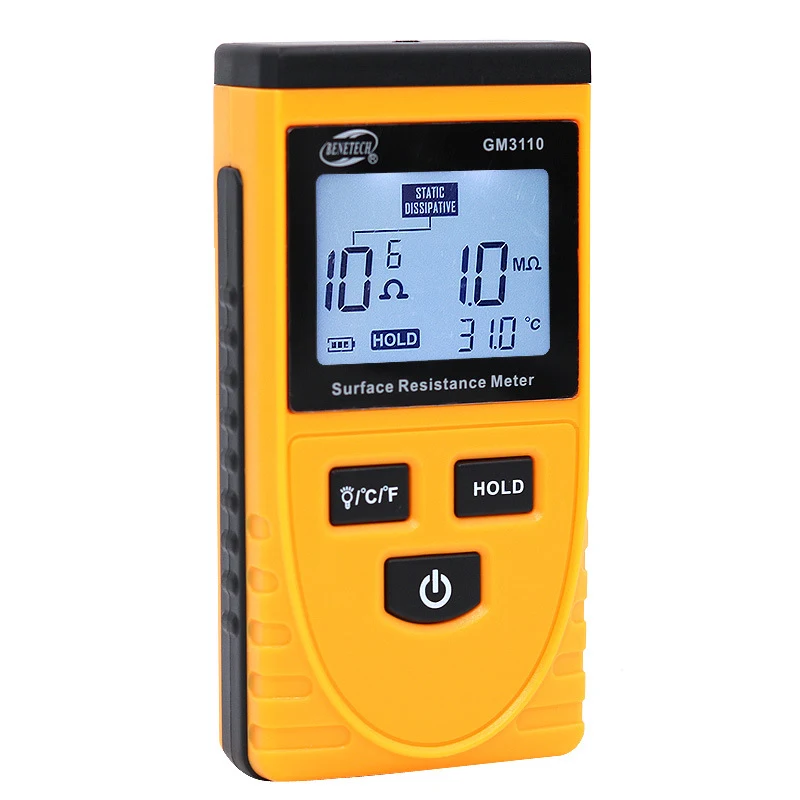 GM3110 surface resistance tester digital anti-static resistance meter insulation resistance measuring instrument detector