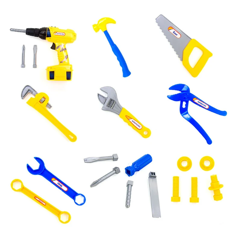Детский набор инструментов для самостоятельного моделирования, инструмент для ремонта, дрель, отвертка для ремонта дома