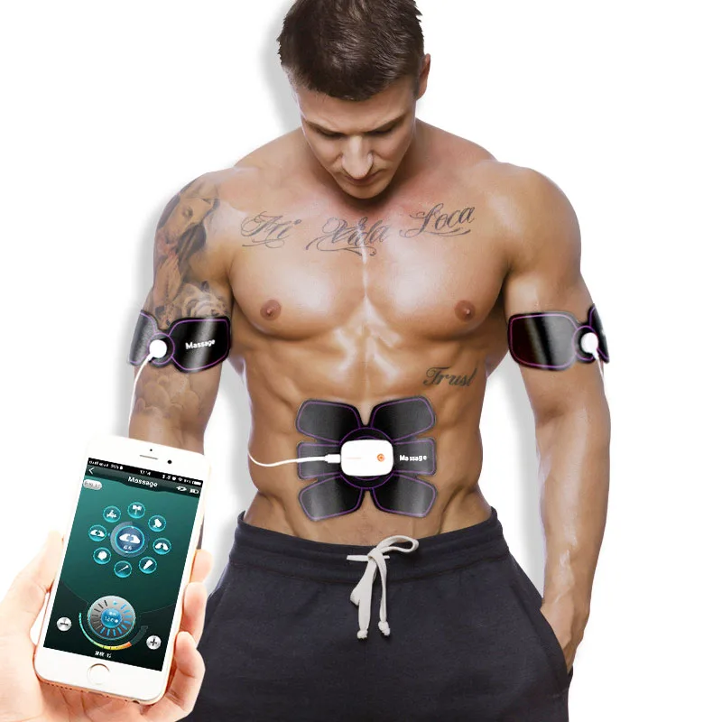 

Muscle Stimulator Abdominal EMS Trainer Electrostimulation App Remote Control Body Shaper Slimming Vibration Fitness Equiment