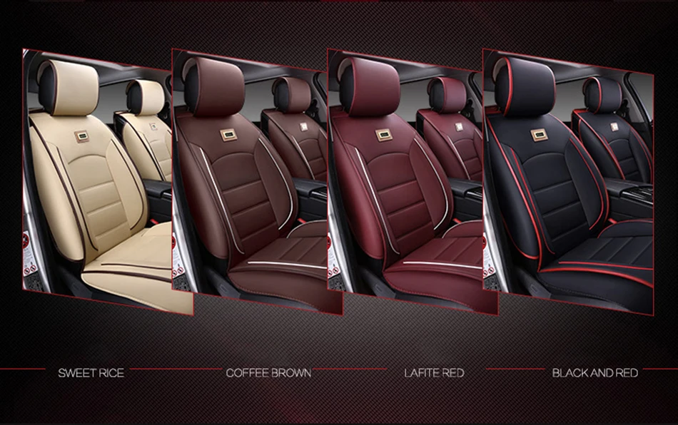 Новые роскошные кожаные сиденья включает в себя передние и задние полный комплект Универсальный 5 местный четыре сезона автокресло