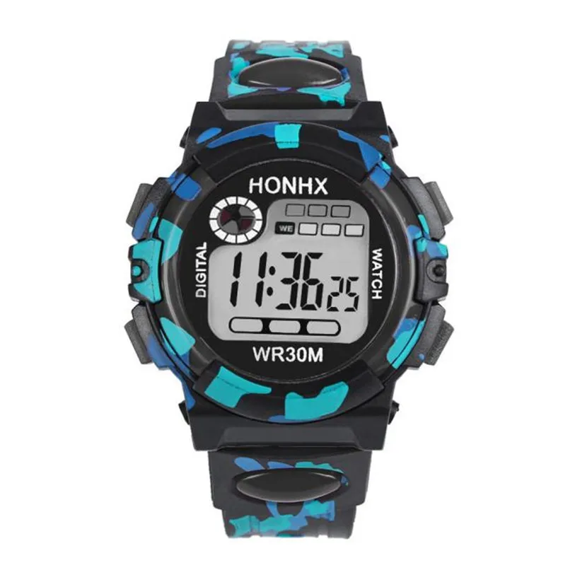 Superior High Quality Fashion Kids Children Boy Waterproof Sports Electronic Watch Watches Students Relogio Nov 8 afbeelding