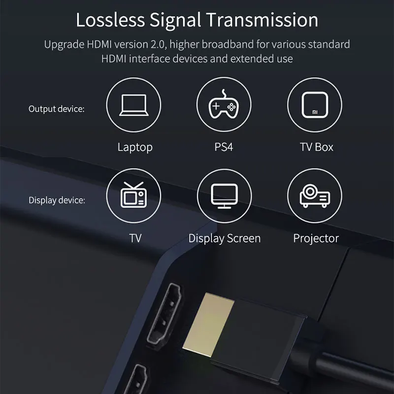 HDMI кабель-удлинитель hagибис 4K 3D HDMI2.0 Мужской и Женский удлинитель для компьютера/HDTV/ноутбука/проектора/PS3/4 аудио-видео кабель 1 м