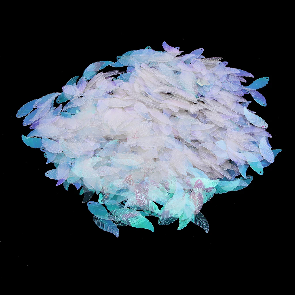 Bag of 1100Pcs DIY Loose Leaf Sequins Glitter Paillette Spangles Lentejuelas for Sewing Bag Wedding Dress Craft Cross Stitch