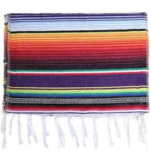 Pack Of 6 14 X 84 Inch Mexican Serape Table Runner For Mexican Party Wedding Decorations Fringed Cotton Table Runner