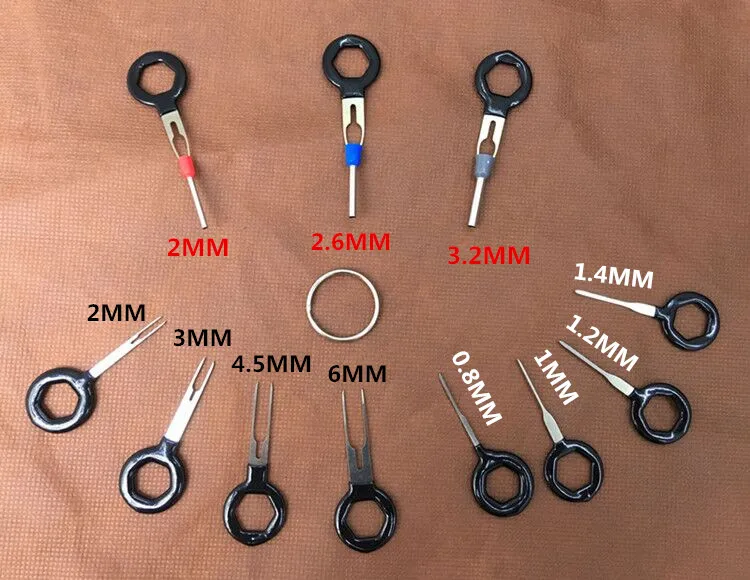 Новые 11 шт. автомобильная проводка жгут терминал извлечения соединитель обжимной булавки сзади иглы удалить Авто Plug набор инструментов