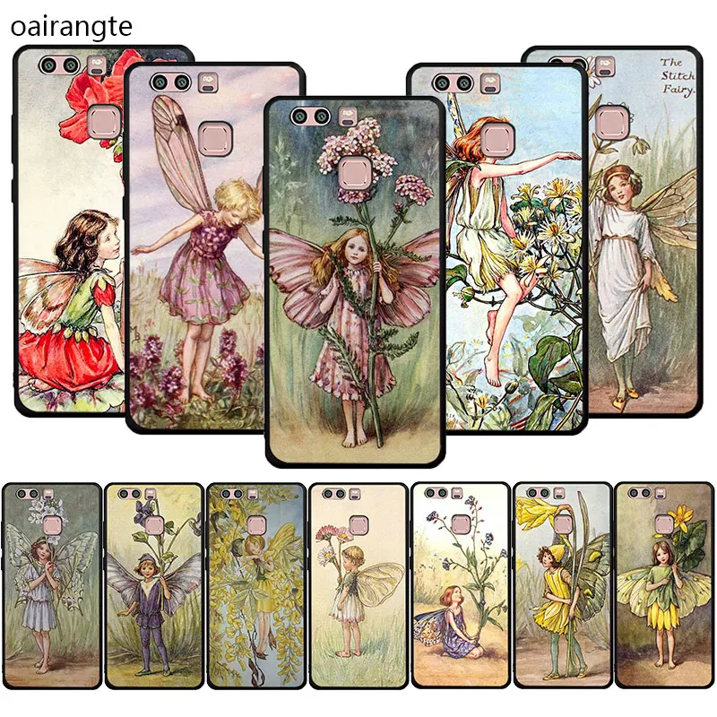 

Beautiful flower fairy Soft TPU phone cover case for Huawei P8 P9 P10 P20 P30 Pro Lite Mini P Smart