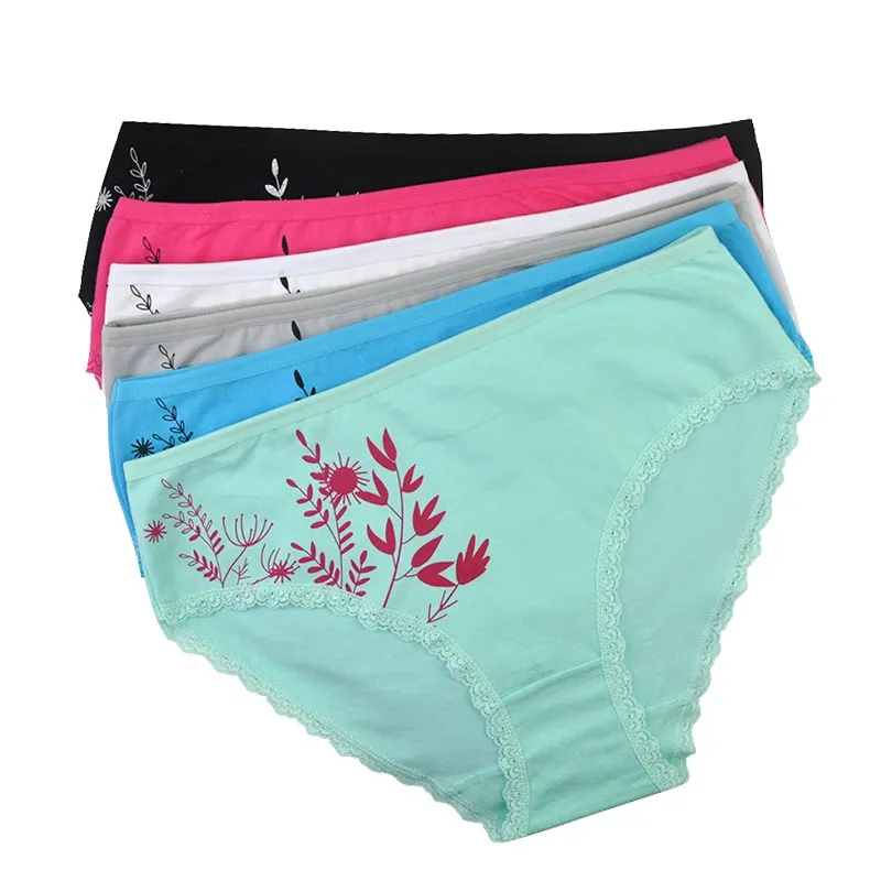 

Jian Peng cotton briefs sexy underwear women solid lace Plus Size panties Ladies briefs plus size women briefs underwear