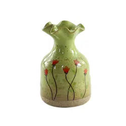 Лидер продаж ручная роспись Бегония Ретро горшок Керамика Маленькая ваза горшках творческих керамики зеленый мясистые Творческий воды