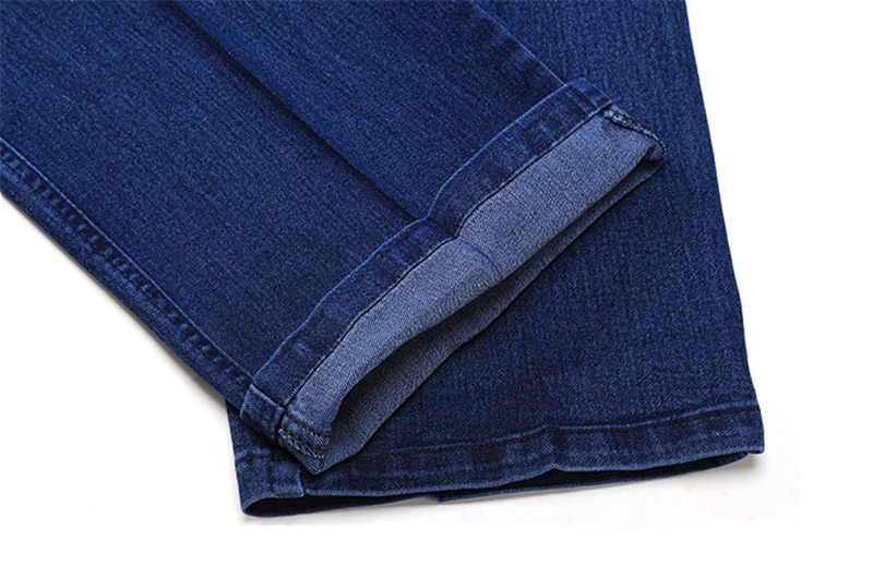 Стрейч мужские деловые джинсы классические мужские дешевые джинсы Большие Размеры Мешковатые прямые мужские джинсовые брюки из хлопка