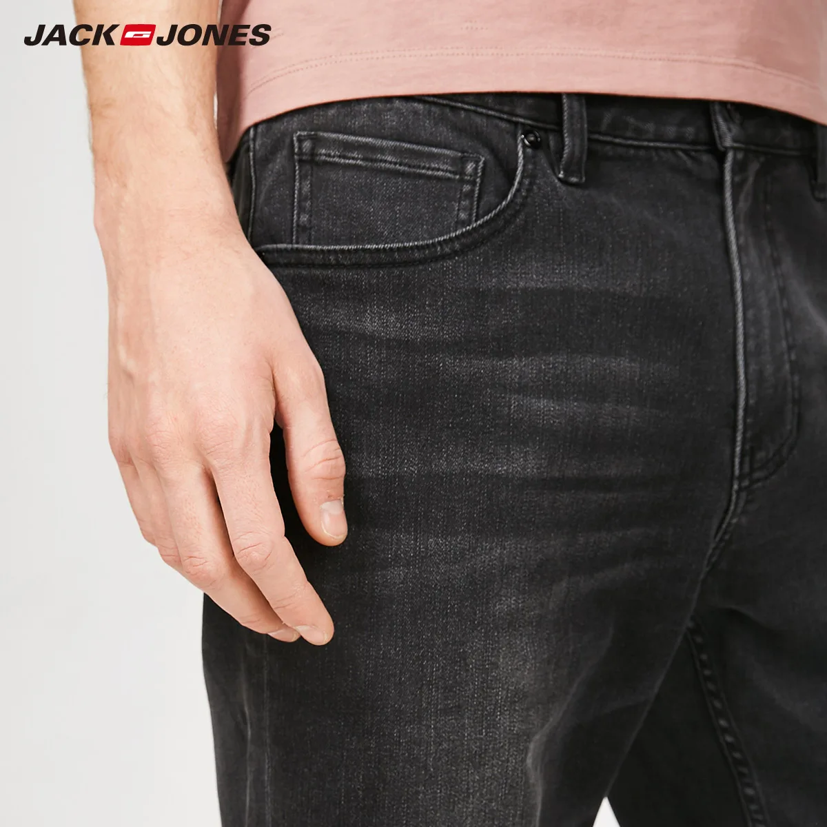 JackJones весна лето новые мужские повседневные Стрейчевые джинсовые шорты до колена