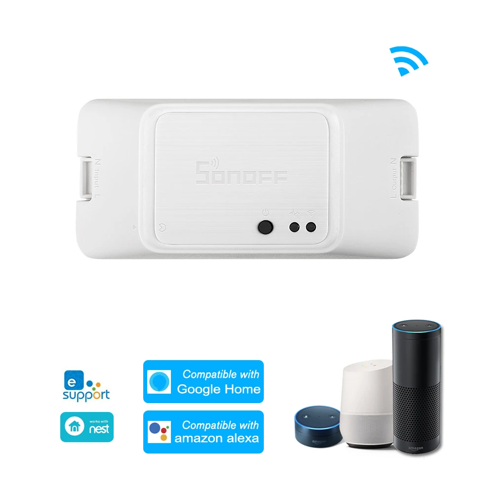 SONOFF wifi DIY умный переключатель Голосовое управление приложение дистанционное управление таймер расписание беспроводной пульт дистанционного управления общий контроль для умного дома