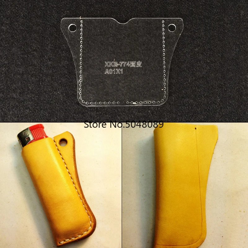 

Acrylic Stencil New 1pcs Leather Template Home Handwork Leathercraft Sewing Pattern Tools Accessory Lighter Stencil 5x8cm