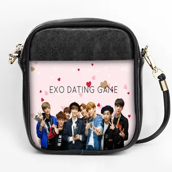 

New fashion EXO Sling Bag Custom Women Sling Shoulder Bags Leather Mini Girls Tote Party Bag DIY Sling Bag
