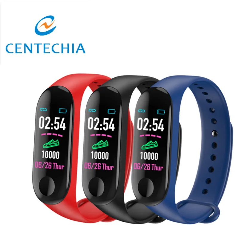 

M3 Plus Smart Bracelet Color Screen Sports Pedometer Fitness Tracker Running Walking Heart Rate Function Pedometers Smart Band