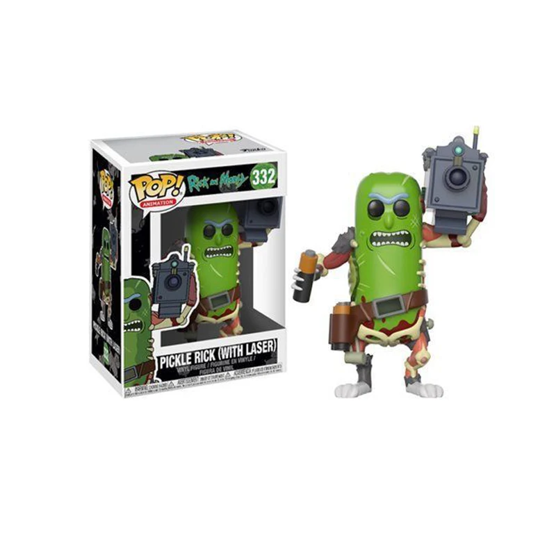 

Funko POP Rick and Morty & Pickle Rick with Lase action Figure Collection PVC Model Toy for kids birthday gift