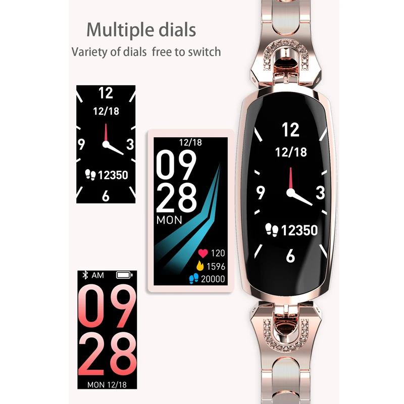 New Smart Watch Women IP67 Waterproof Heart Rate Monitor For Android IOS Phone Fitness Bracelet Smartwatch