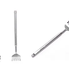 Новая телескопическая переносная ручка из нержавеющей стали с регулируемым размером, телескопическая чесалка для спины, инструмент для массажа царапин# PL070