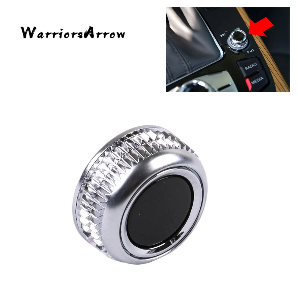 

WarriorsArrow MMI Multi Media Volume Control Rotary Knob Cover Chrome For Audi A4 A5 S5 Q5 2013 2014 2015 2016 2017 8T0919070B