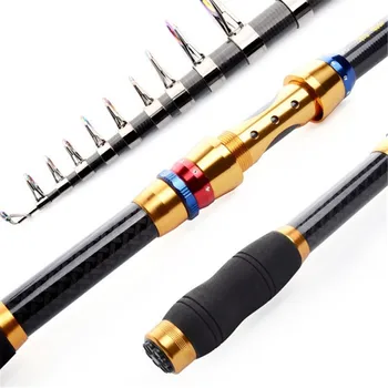 

1.8M/2.1M/2.4M/2.7M/3.0M/3.6M! 2015 New Arrival 98% Superhard Carbon Fiber Telescopic Fishing Rod Sea Fishing Pole Stick Rods