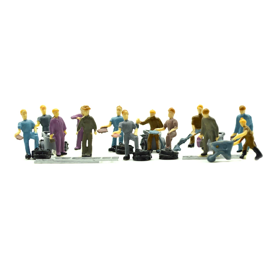 

Free shipping HO scale Painted Building Layout Model Train Workers Figures Workman Perfect for Layout and Landscape Models