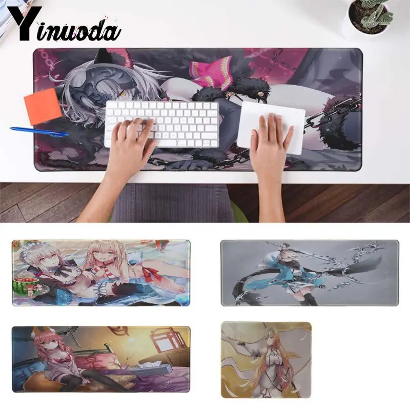 

Yinuoda Fate Apocrypha Tamamo No Mae Girls Office Mice Gamer Soft Mouse Pad lock edge Computer Laptop gaming Mouse Pad Table Mat