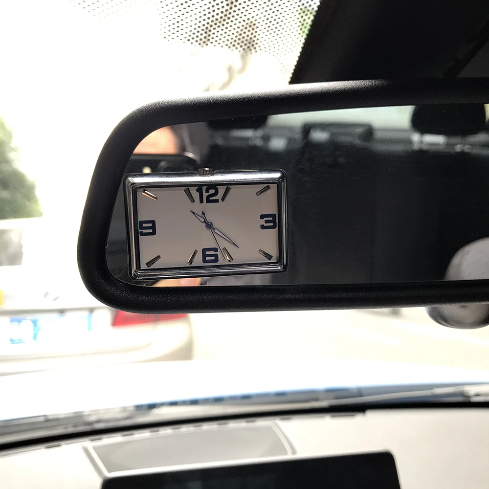 Cena Auto Quartz Watch Automobiles Interior Stick On Clock wysokiej klasy Auto deska rozdzielcza pojazdu zegar z wyświetlaczem w akcesoriach samochodowych