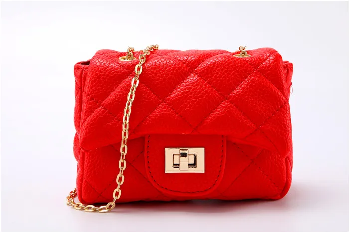 KAFVNIE Детская сумка для девочки сумка модные высококачественная искусственная кожа малыш лоскут Сумка блестящие вечерние кошелек подарок для детей - Цвет: red
