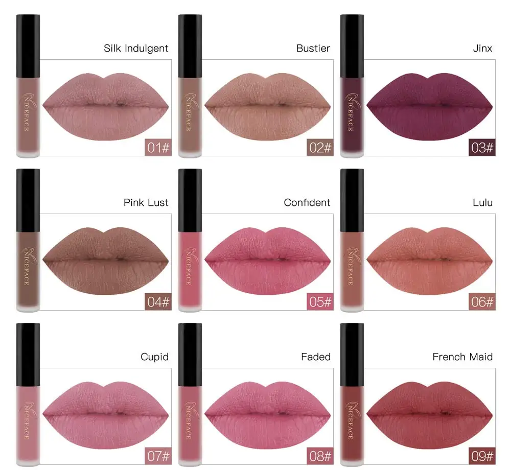 Velvet 30 color liquid lipstick sexy nude color matte liquid lipstick waterproof lasting moisturizing lip gloss cosmetics