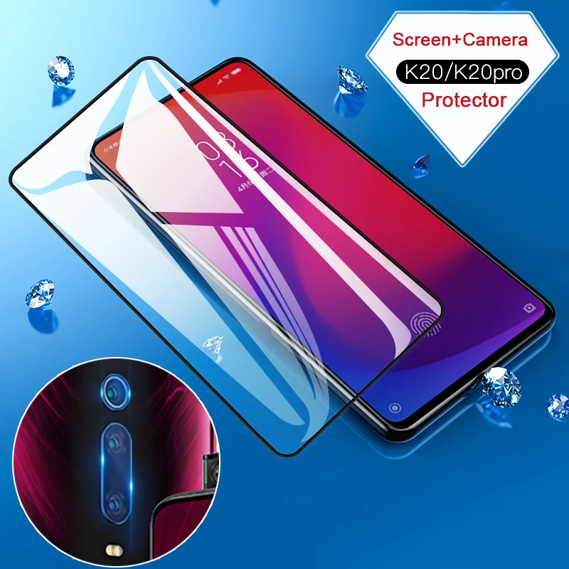 

2 in 1 for Xiaomi Redmi K20 K 20 K20pro Note 7 5 6 Pro 4 4X 5 plus S2 6A screen protective tempered glass Camera Lens protector