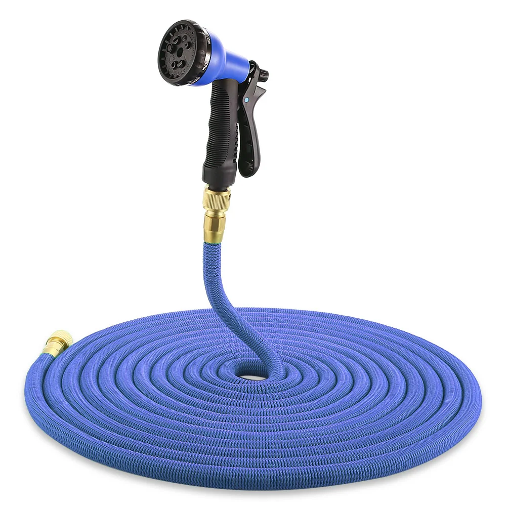 

High Quality 15FT-100FT Garden Hose Expandable Flexible Water Hoses Plastic Hose Pipe With Spray Gun Watering Three Layer TPE