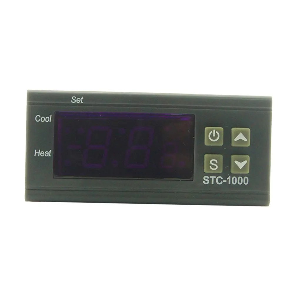 Практичный светодиодный цифровой Температура контроллер STC-1000 12 В 24 220 терморегулятор Термостат с нагревателем и охладитель