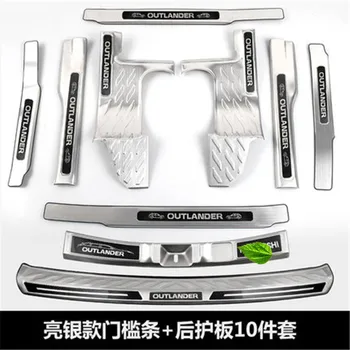 

stainless steel Rear Bumper Car door cover inside and outside door sill For Mitsubishi Outlander Samurai 2013-2019 Car styling