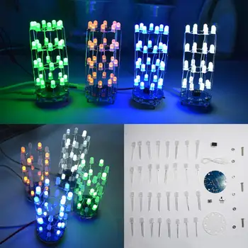 

DIY Mini Star Flashing LED Cylinder Kit With 23 Flashing Modes 4 Colors in stock