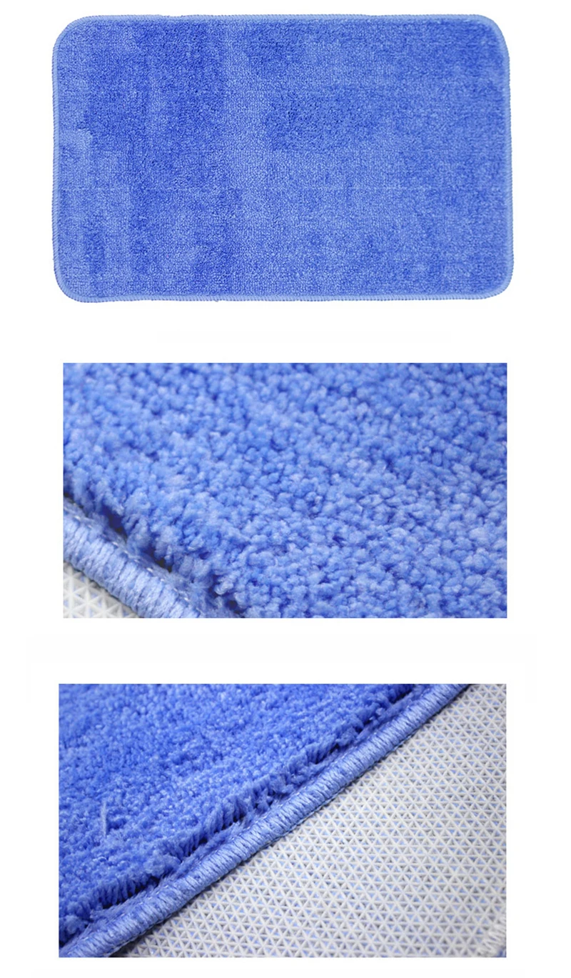 Zeegle 2 шт./компл. синий с длинным ворсом, туалет Seat Обложка анти-скольжения Ванная комната из пены с эффектом памяти коврик для украшения дома ковер