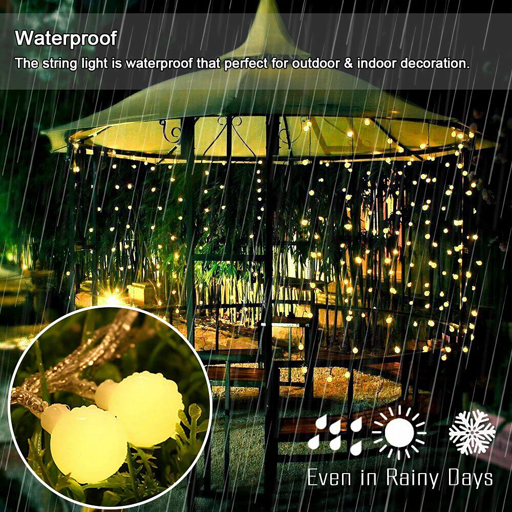 1.5M Street Garland Battery Led Fairy Christmas Tree Lights Outdoor/Indoor Decoration Led String Lights Ball New Year/Xmas Light