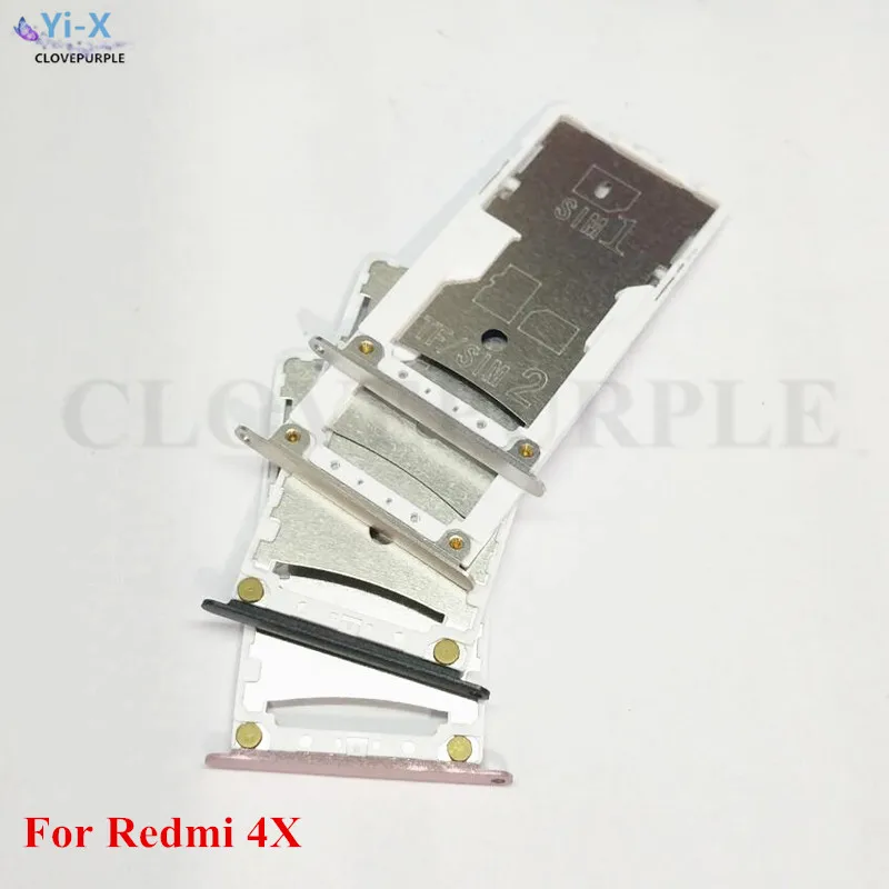 

1PCS for Xiaomi Redmi 4X SIM Card Tray Holder Adapters Cellphone Repair Parts for Redmi4X