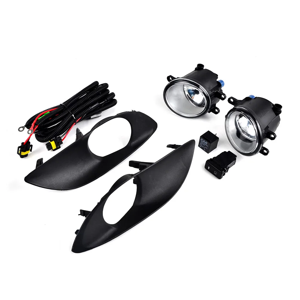

Pair Front Bumper Fog Light Clear w/ Switch Cables For Toyota Yaris Sedan Hatchback 2009 2010 2011